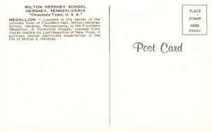Vintage Postcard 1910s Medallion Milton Hershey Sch. Chocolate Town Pennsylvania