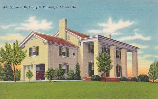 Home Of Dr Harry E Talmadge Athens Georgia