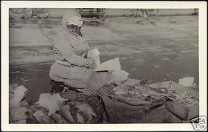 Scandinavian Fish Market Woman Seller Costumes 30s RPPC