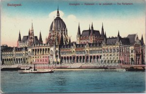 Hungary Budapest Orszaghaz Hungarian Parliament Building Vintage Postcard C141