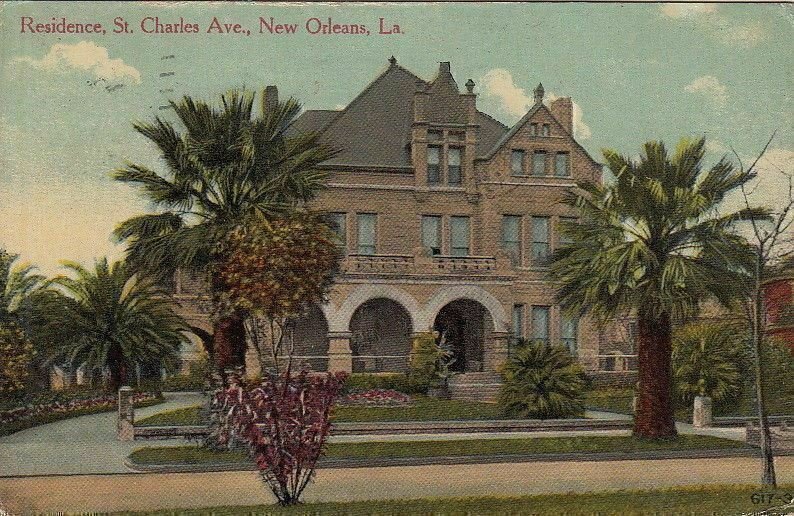 Postcard Residence St Charles Ave New Orleans LA