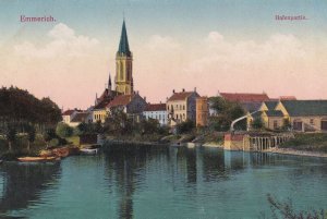 Emmerich Hafenpartie German Old Postcard