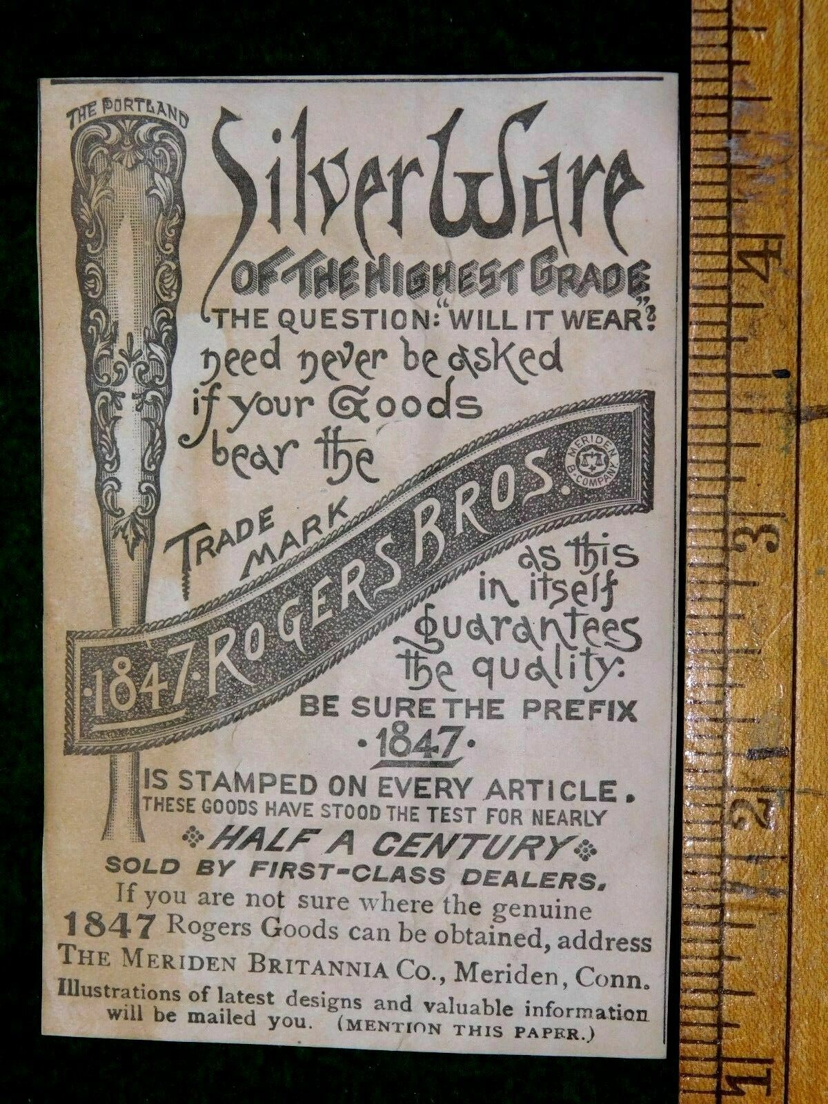 1870s 80s 1847 Rogers Bros Silveware Meriden Ct Victorian Print Ad L14 Ephemera Chromo