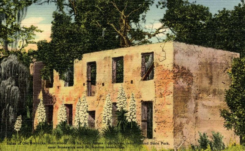 GA - Jekyll Island State Park. Ruins of Old Barracks