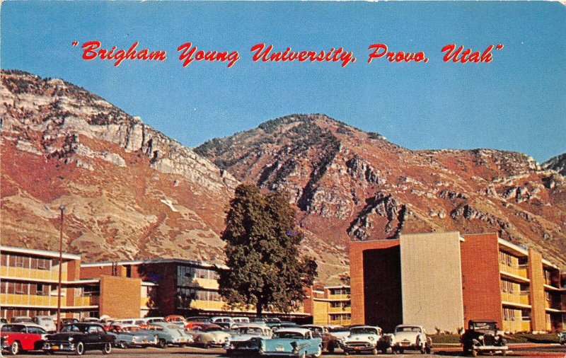 Provo Utah 1950s Postcard Brigham Young University Helaman Halls