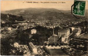 CPA TARARE - Vue générale et Faubourg J.-B. Martin (635701)