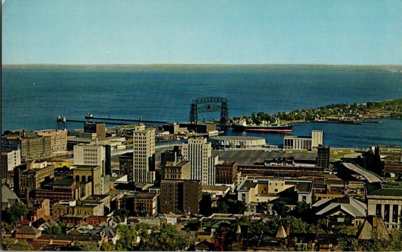 Duluth Minnesota View From Skyline Drive Vintage Postcard Standard View Card