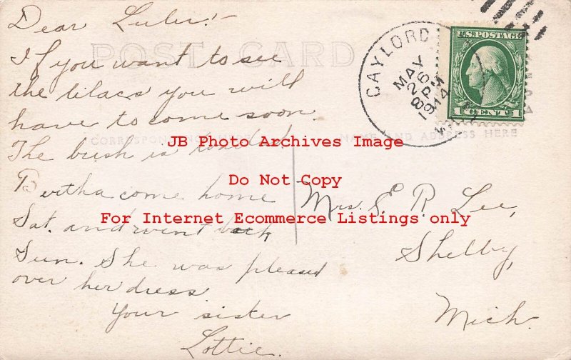 MI, Gaylord, Michigan, RPPC, Post Office, Stevenson Optician Office, Photo