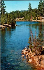 Vintage Postcard Huntington Lake, Rancheria Creek Bridge, California KA21