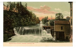 ME - Oakland. Lake Messalonskee Stream Cascade