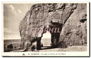 Old Postcard Quiberon Beach and the Port Blanc's Ark