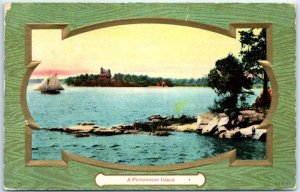M-64362 A Picturesque Island Thousand Islands New York