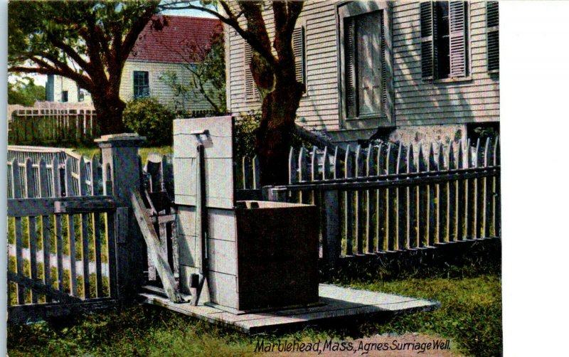 1910s Agnes Surriage Well Marblehead Massachusetts Postcard