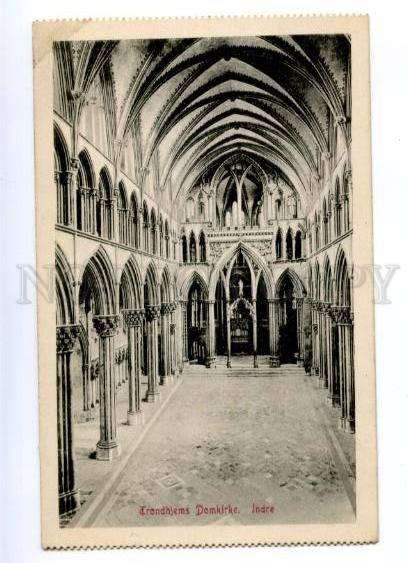 174046 NORWAY TRONDHEIM Cathedral Interior Vintage postcard