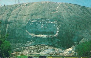 Atlanta GA, Confederate Monument, Stone Mountain, Lee, Davis, Jackson, 1960&#...