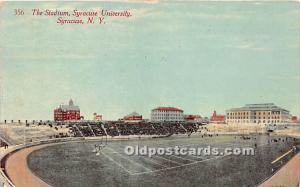 The Stadium, Syracuse University Syracuse, NY, USA Stadium Writing on back li...