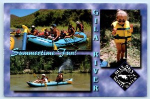 GLOBE, Arizona AZ ~ Advertising BLUE SKY WHITEWATER Rafting 1998 ~4x6 Postcard