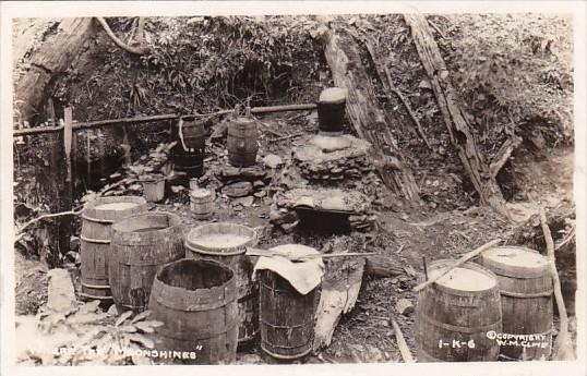 Typical Moonshine Still In Tennessee 1945 Real Photo