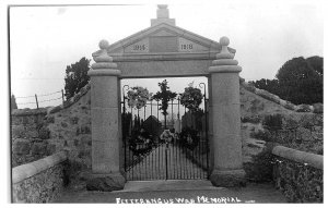 Fetterangus War Memorial Peterhead UK Military RPPC Postcard