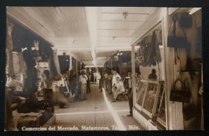 Mint Matamoros Mexico Real Picture Postcard Stores Inside The Market