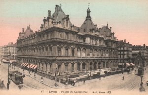 Vintage Postcard Palais Du Commerce Historical Building Lyon France