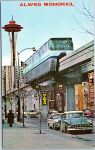 postcard Seattle Washington - Alweg Monorail