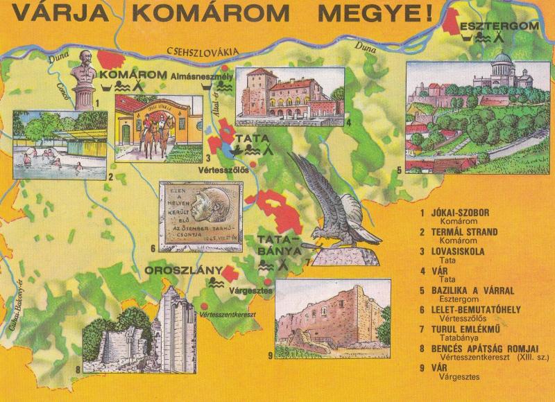 Varja Horses Animal Park Komaron Megye Hungary Map Postcard