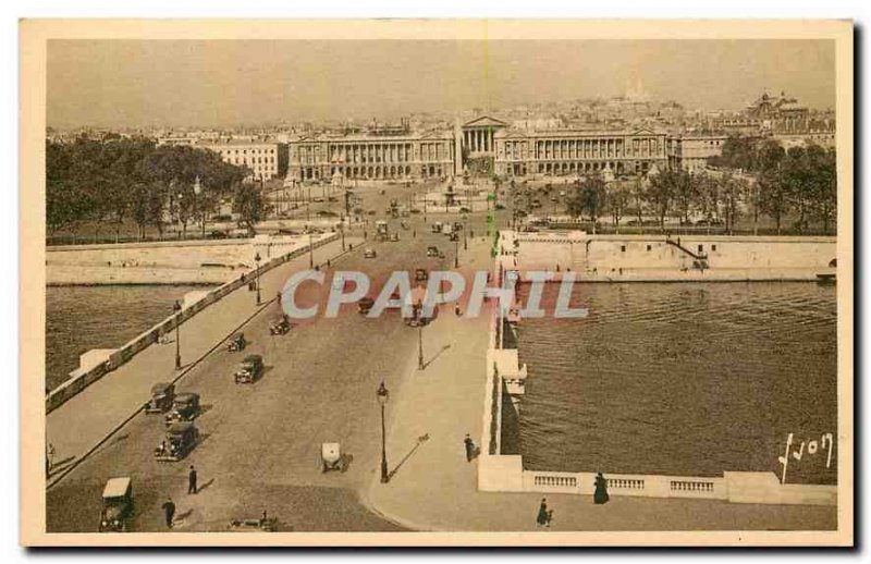 Old Postcard Paris Strolling General view of the Place de la Concorde