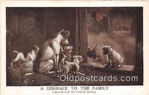 Disgrace to the Family Engraved from the Original Painting Dog Unused 