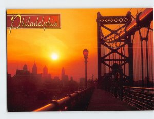 Postcard The Ben Franklin Bridge, Philadelphia, Pennsylvania