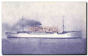 Postcard Old Ship Boat Fabre Line SS Braga