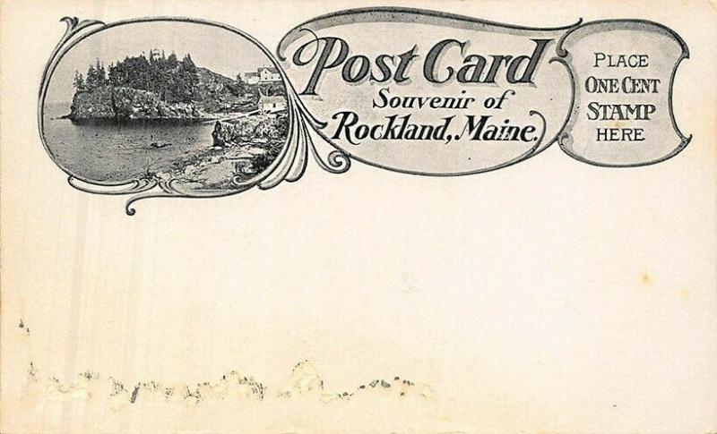 Souvenir of Rockland ME Breakwater & Lighthouse Dual Views Postcard