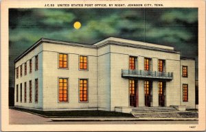 Tennessee Johnson City Post Office At Night