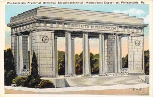 Fraternal Memorial Sesquicentennial Exposition Philadelphia PA postcard