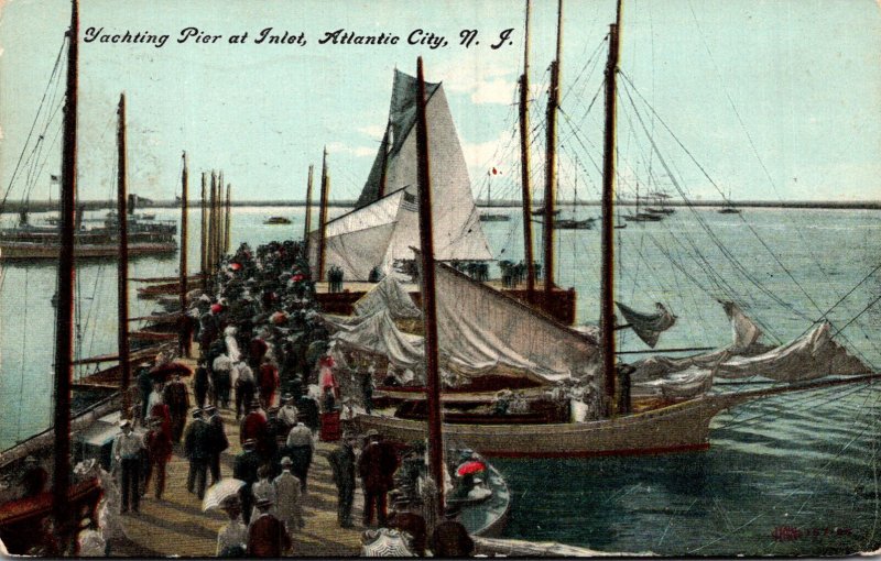 New Jersey Atlantic City Yachting Pier At The Inlet 1907