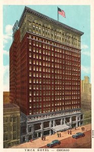 Vintage Postcard YMCA Hotel Downtown Winona Wabash Avenue Chicago Illinois ILL