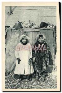 Old Postcard Polar Old age and smile