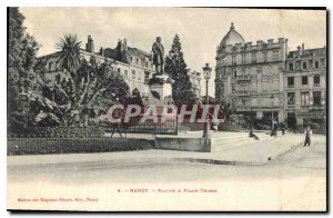 Old Postcard Nancy Statue and Place Thiers