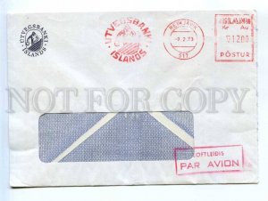 414517 Iceland ISLAND 1973 year Postage meter real posted COVER