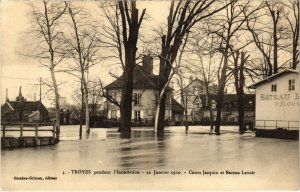 CPA TROYES - l'Indonation en 1910 Cours Jacquin et Bateau Lavoir (71904)