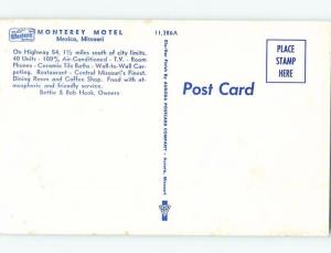 Unused Pre-1980 MOTEL SCENE Town Of Mexico Missouri MO B6576@