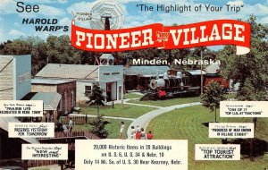 Harold Warp's PIONEER VILLAGE Minden, NE Roadside Attraction ca 1950s Postcard