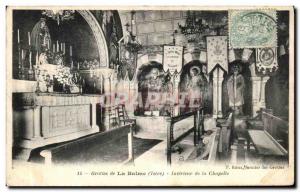 Old Postcard The Dauphine Caves La Balme Interior Chapel