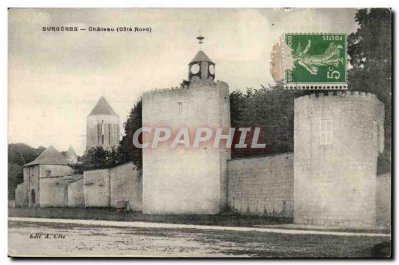 Surgeres Postcard Old Castle (North side)