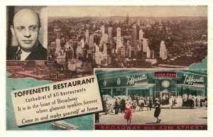 Vintage Postcard 1920's Coffenetti Restaurant Cathedral Broadway Times Square NY