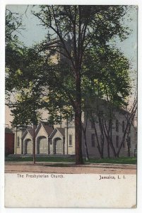 Jamaica, L. I. , New York, Vintage Postcard View of The Presbyterian Church