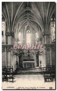 Postcard Old Amboise Interior of the castle chapel