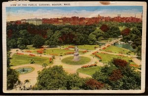 Vintage Postcard 1937 Public Gardens, Boston, Massachusetts (MA)