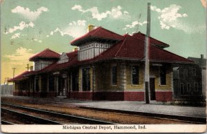 Postcard Michigan Central Railroad Depot in Hammond, Indiana~131147
