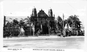 Museum & Art Gallery Brisbane Queensland Australia Real Photo RPPC postcard